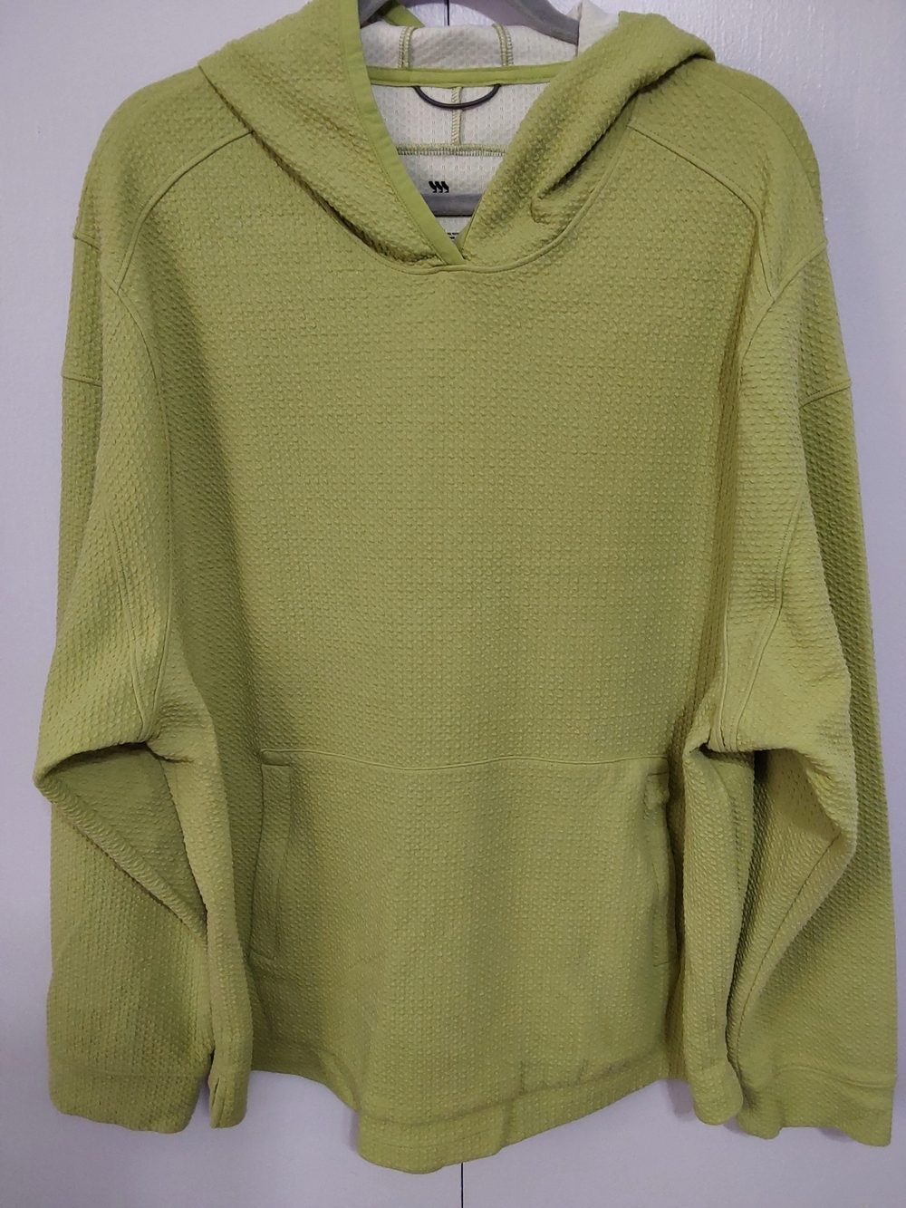 all in motion Light Green Waffle-Knit Hooded Sweatshirt